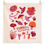 Fall Feast, Mushroom Gourd Pumpkin Tea Towel