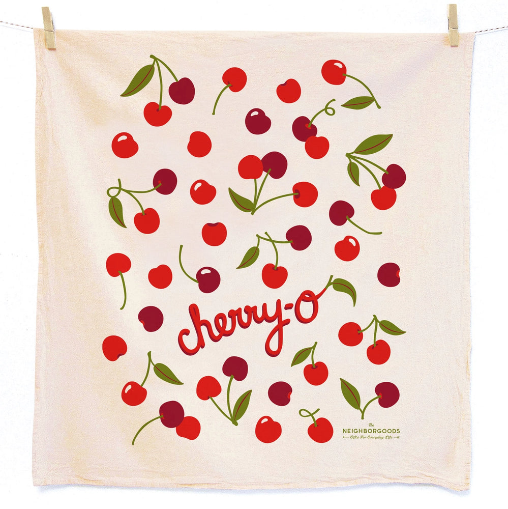 Cocktail Hour, Olive Cherry Tea Towel