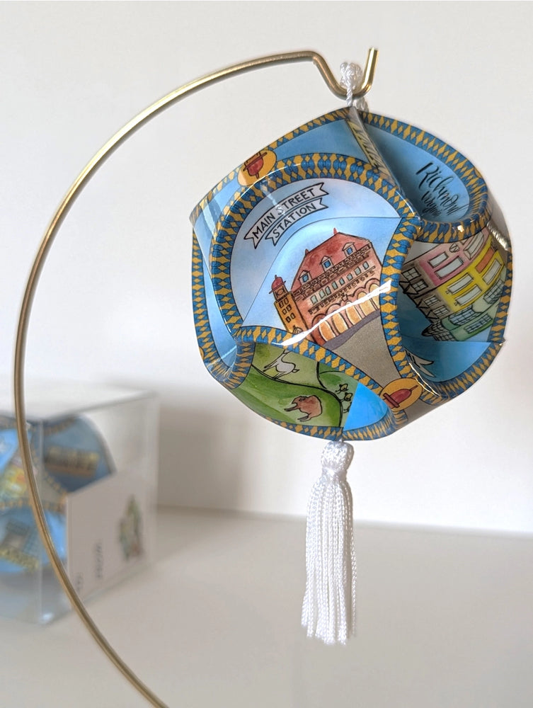 Richmond VA Globe Ornament